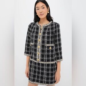 TUCKERNUCK Embellished Black Tweed Onassis Dress